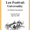 DVD #083 - Leo Festival (Universality)