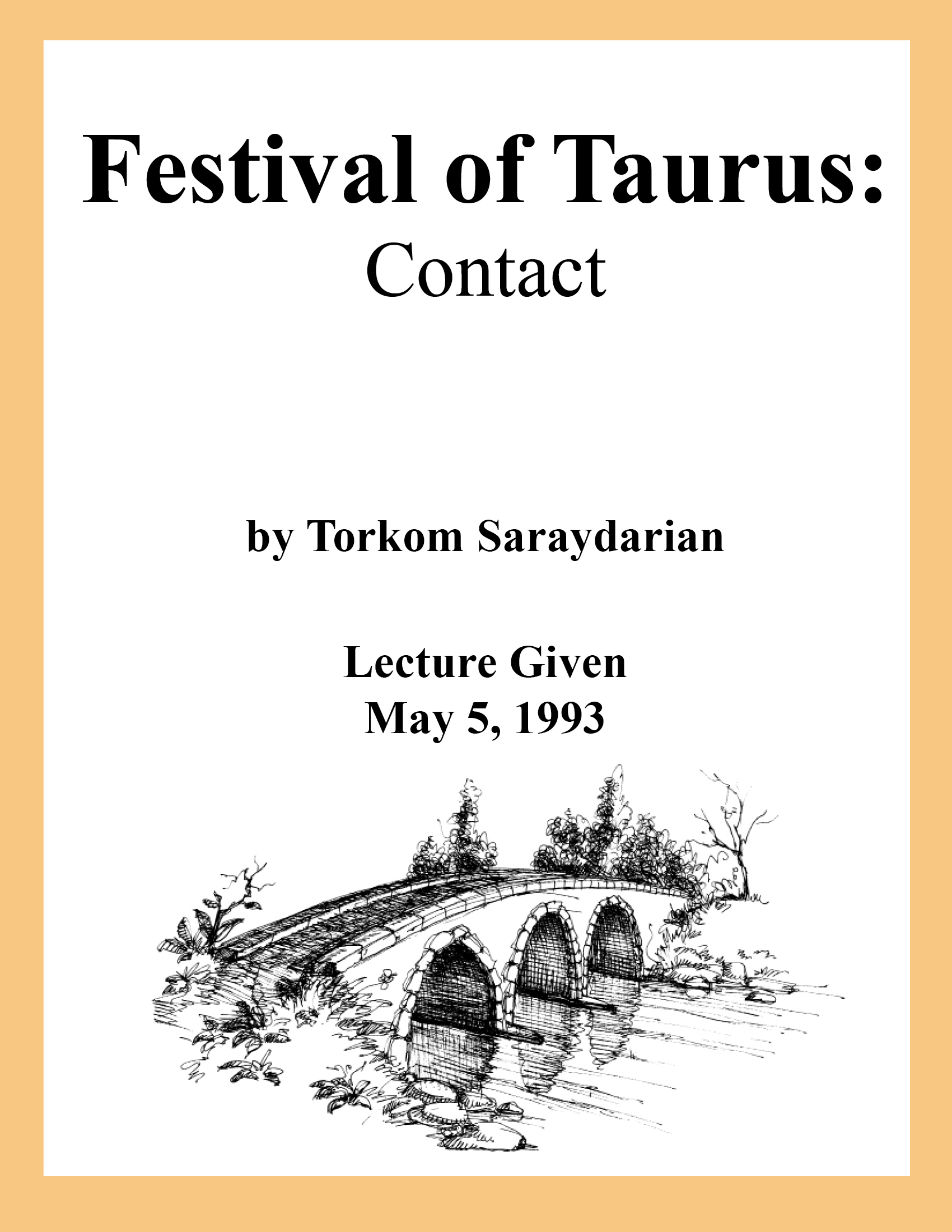 DVD #166 - Festival of Taurus (Contact)