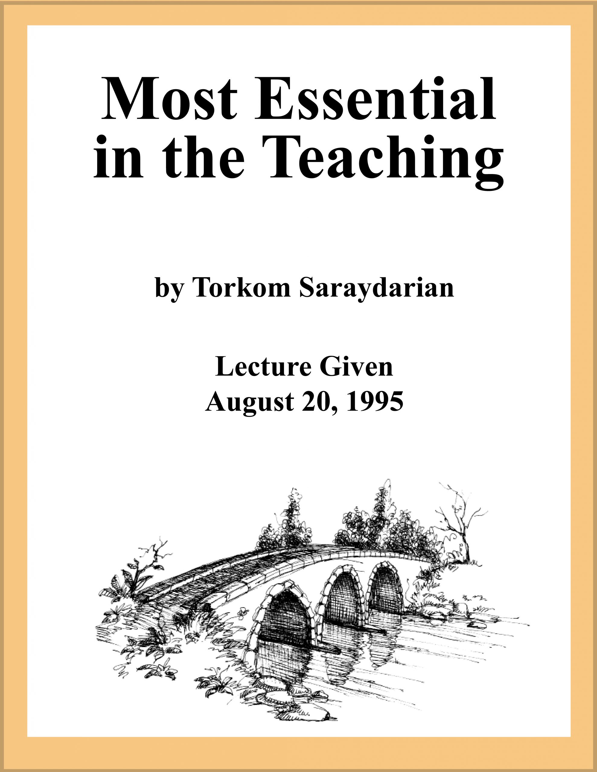 DVD #253 - Most Essential in The Teaching