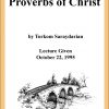 DVD #259 - Proverbs of Christ