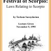 DVD #260 - Festival of Scorpio (Laws relating to Scorpio)